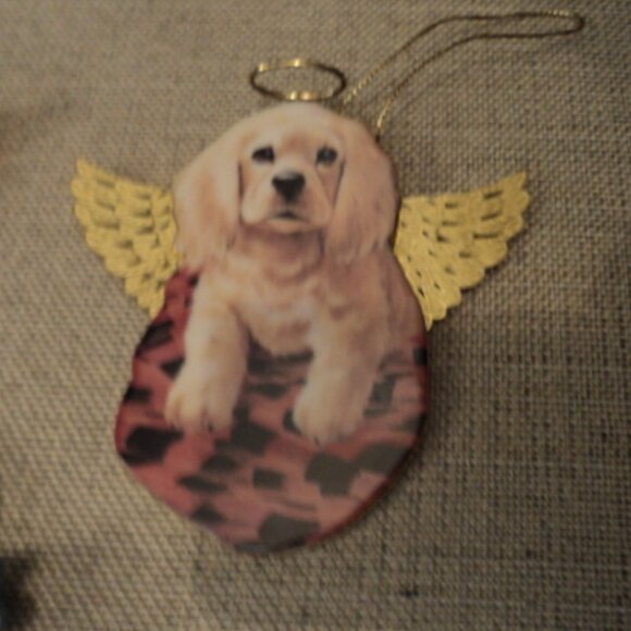 porcelain angel puppy ornaments~ lot of 3 - Picture 4 of 7
